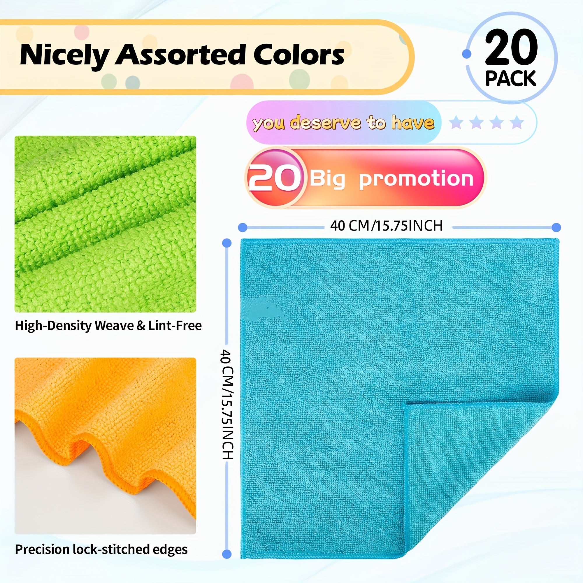 18\u002F28\u002F38pcs Set of Store Towels, Bulk Microfiber Cleaning Cloths