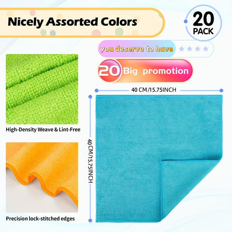 18\u002F28\u002F38pcs Set of Store Towels, Bulk Microfiber Cleaning Cloths