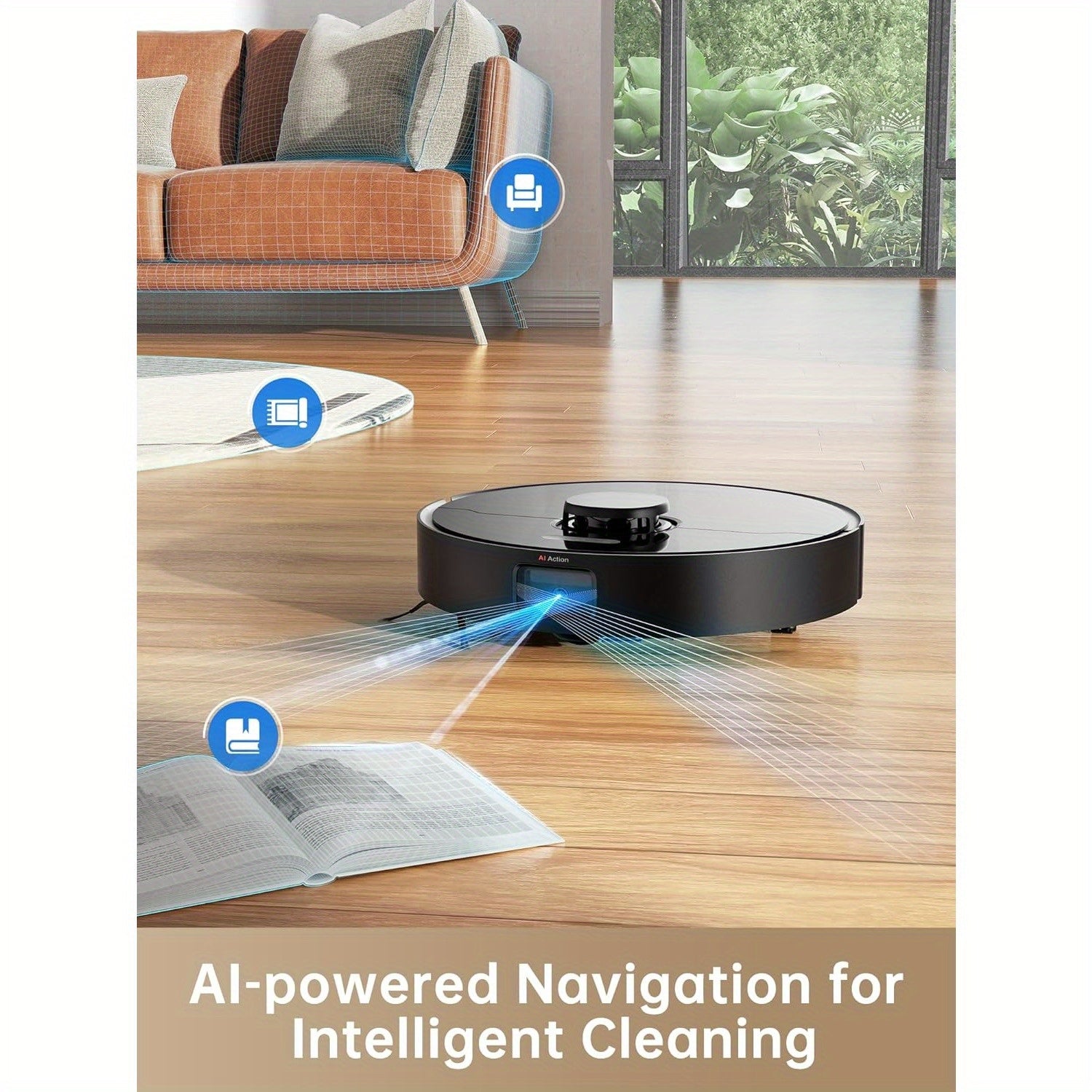 Dreametech D10s Pro Robot Vacuum and Mop Combo, Powerful 5000Pa Suction, AI-Powered Obstacle Recognition, 280mins Runtime, Robot Vacuum Cleaner Compatible with Alexa, Perfect for Pet Hair, Carpets