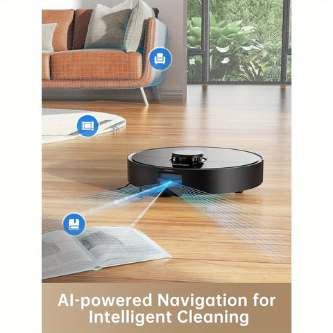 Dreametech D10s Pro Robot Vacuum and Mop Combo, Powerful 5000Pa Suction, AI-Powered Obstacle Recognition, 280mins Runtime, Robot Vacuum Cleaner Compatible with Alexa, Perfect for Pet Hair, Carpets