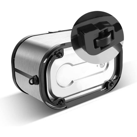 Stainless Steel Spin Mop Bucket System with Heavy-Duty Mop & 6 Microfiber Refills - 4-Wheel Floor Mop, Space-Saving Compact Design, Fast-Drying Spin Mechanism for Vinyl Floors - \u002FOutdoor Use (Easy Storage
