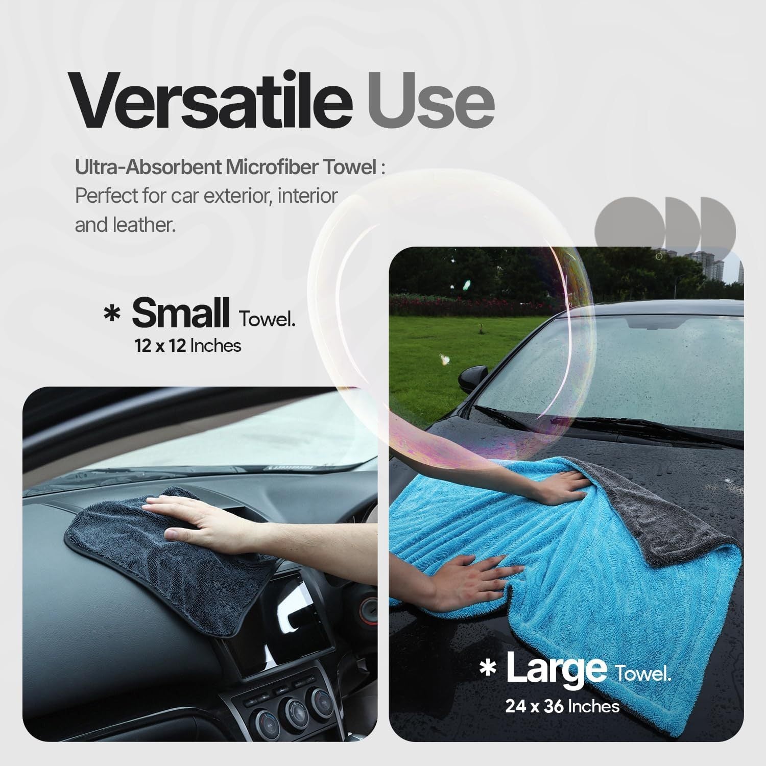 Extra Large Pack of 2 Double Twisted Loop Quick-Drying Towel