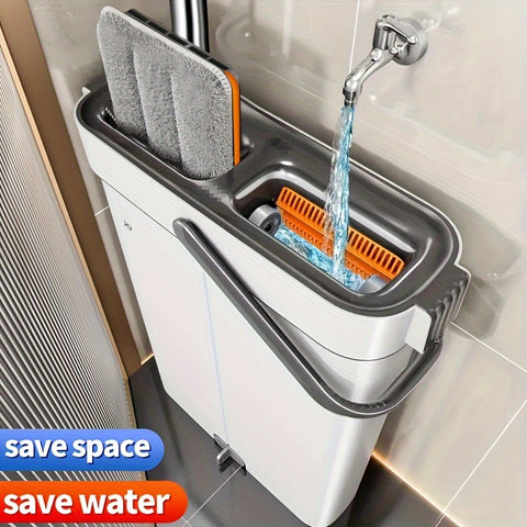 33cm\u002F40cm Mop And Bucket with Wringer Dryer Set, Floor Cleaning, Wet And Dry Floor Dust Mop, Home Floor Cleaning System, for All Floors, Recommended for Living Room, Bedroom, Bathroom Kitchen, Cleaning Supplies, Cleaning Tools, Holiday Cleaning