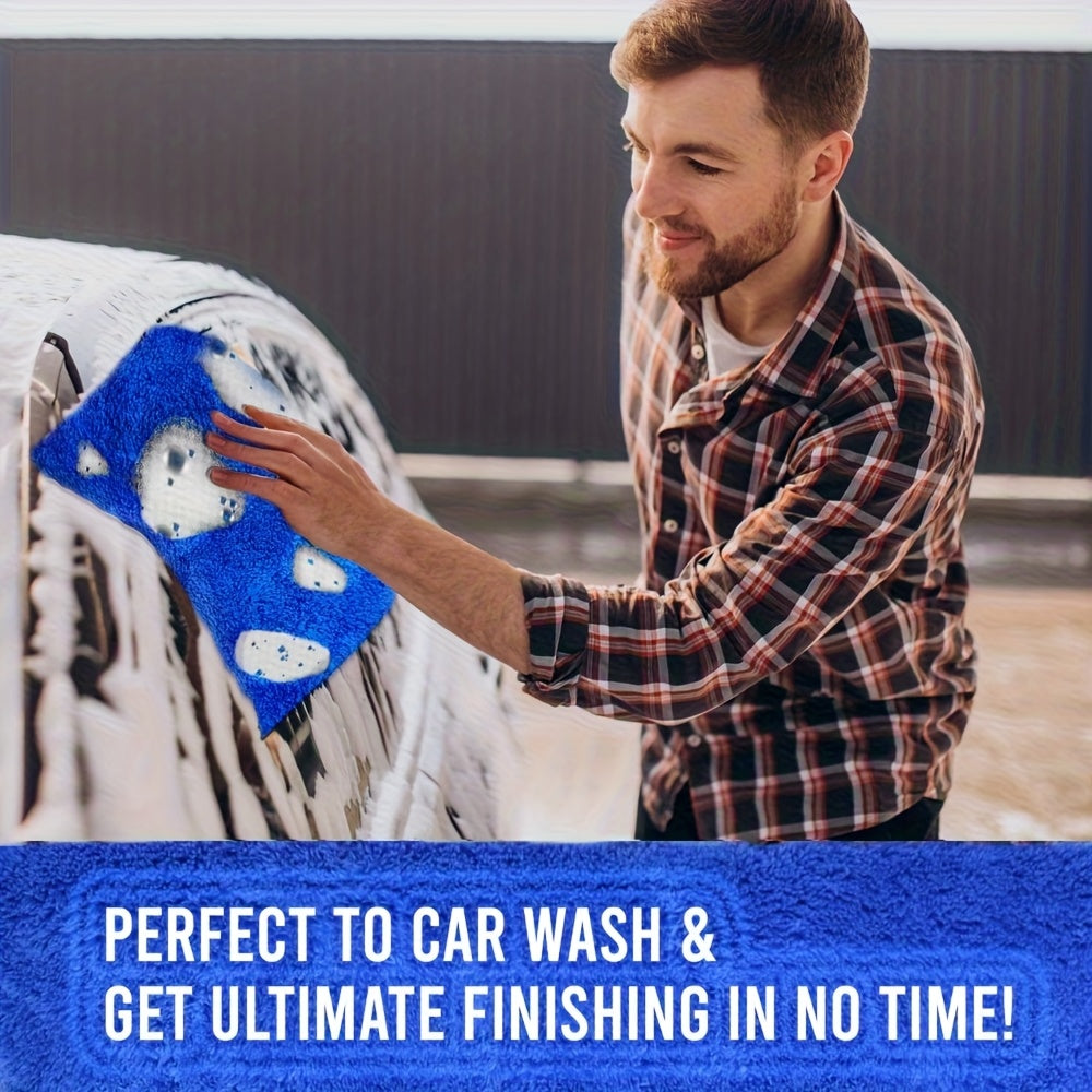 Pack of 6 Thick Edgeless Microfiber Towel – Ultra-Soft & High Absorbency – Ideal for Car Detailing