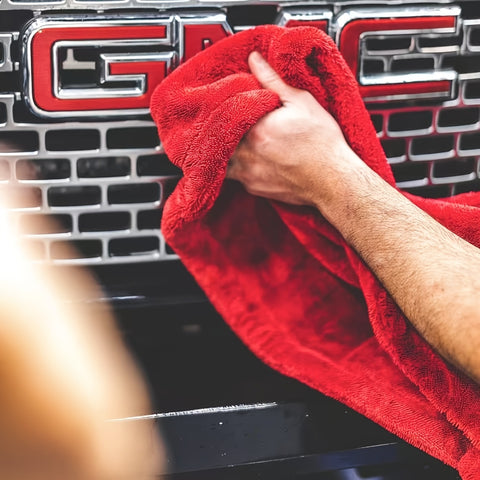 Heavy-Duty 1200GSM Microfiber Car Towel - Extra Large 24x36 Inches Quick-Dry Automotive Towel with Kink Ring