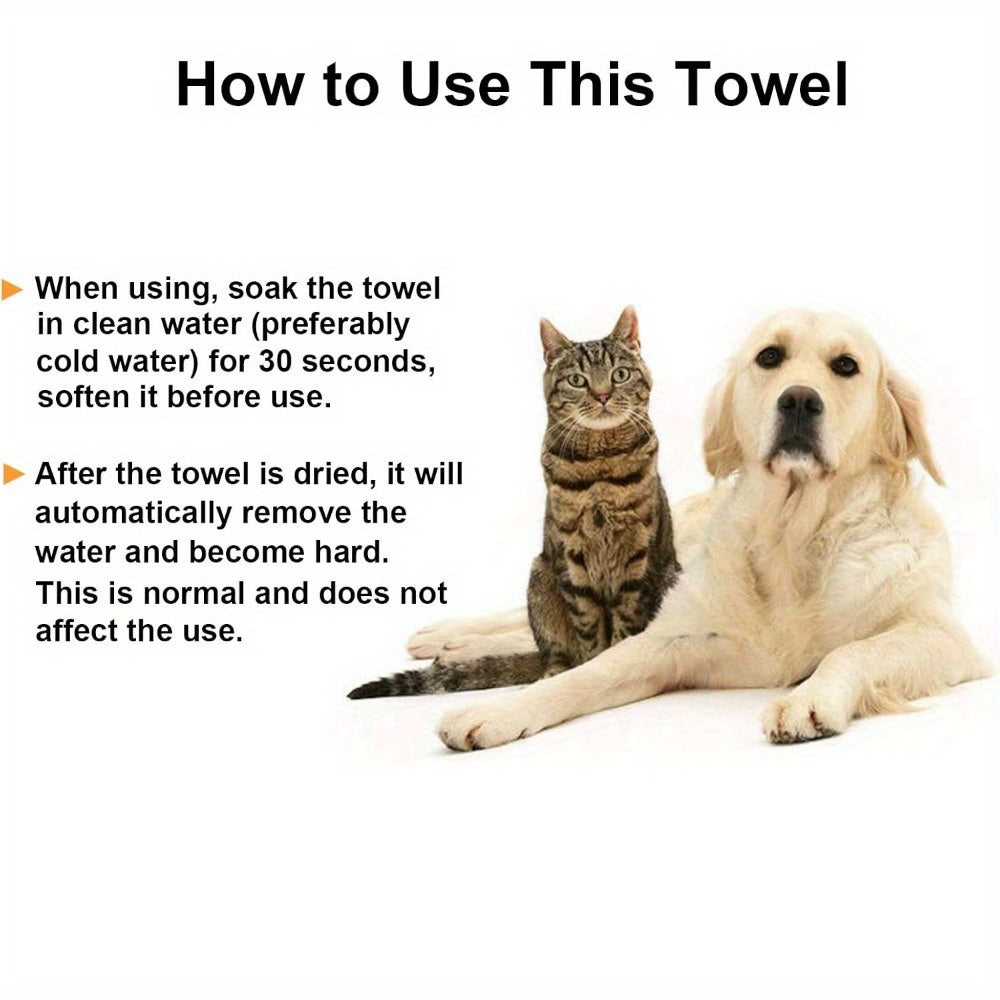 4pcs Quick-Drying Pet Towels 4pcs Quick-Drying Absorbent Faux Chamois Pet Towels - Soft