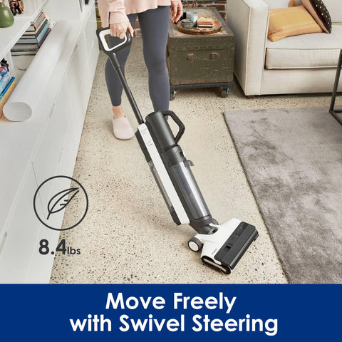 Tineco FLOOR ONE S5 COMBO 2-in-1 Smart Cordless Wet-Dry Vacuum Cleaner and HandVac, Great for Sticky Messes and Pet Hair, Lightweight, Ultra-Quiet, with Smart Display, Wi-Fi, App and Voice Guide