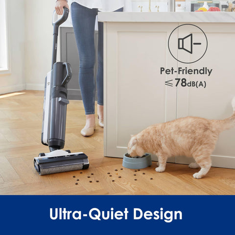 Tineco FLOOR ONE S5 COMBO 2-in-1 Smart Cordless Wet-Dry Vacuum Cleaner and HandVac, Great for Sticky Messes and Pet Hair, Lightweight, Ultra-Quiet, with Smart Display, Wi-Fi, App and Voice Guide