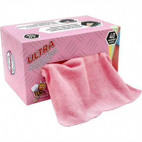 Microfiber Cleaning Cloths KICKLEEN 40-Pack Cleaning Cloths - Ultra, Heavy-Duty Lint-Free
