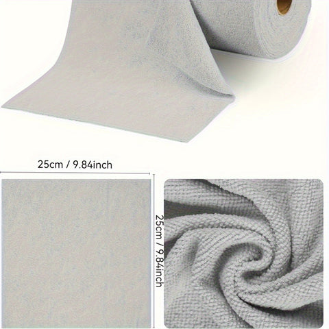 Microfiber Cleaning Cloth Roll - 50 Sheets, Reusable Washable Towels with Perforations