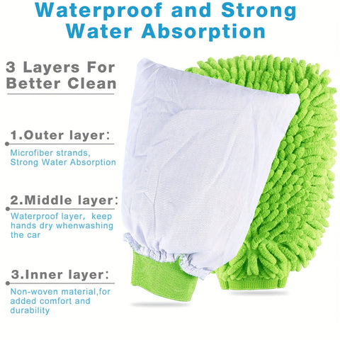 Scratch Free Car Wash Mitts 12pcs Scratch Free Ultra Absorbent Car Wash Mitts