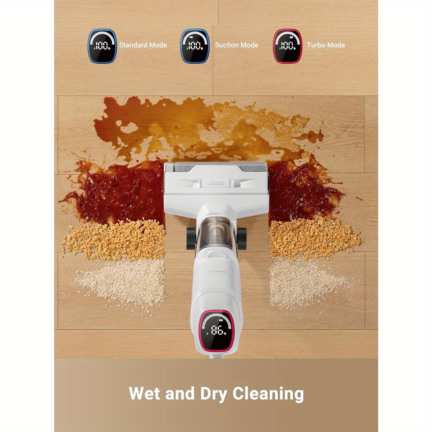 DREAME K10 Plus Cordless Wet\u002FDry Vacuum Cleaner and Mop - Lightweight (8.38lbs), Self-Washing System, 30min Runtime, Powerful Suction & Twin Scraper for Hardwood, Tile, Linoleum Floors - Ideal for Home, Office, Kitchen, Bathroom - Certified Refurbish