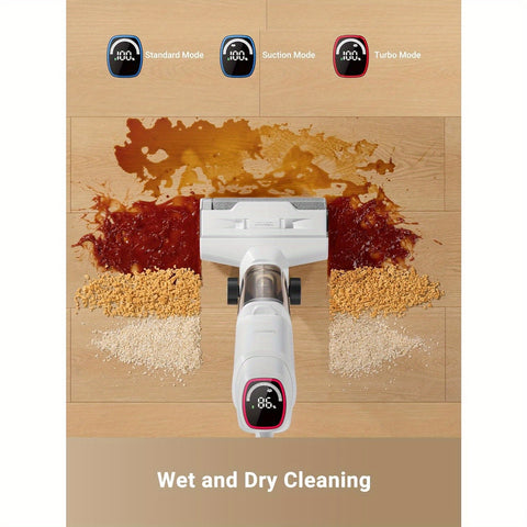 DREAME K10 Plus Cordless Wet\u002FDry Vacuum Cleaner and Mop - Lightweight (8.38lbs), Self-Washing System, 30min Runtime, Powerful Suction & Twin Scraper for Hardwood, Tile, Linoleum Floors - Ideal for Home, Office, Kitchen, Bathroom - Certified Refurbish