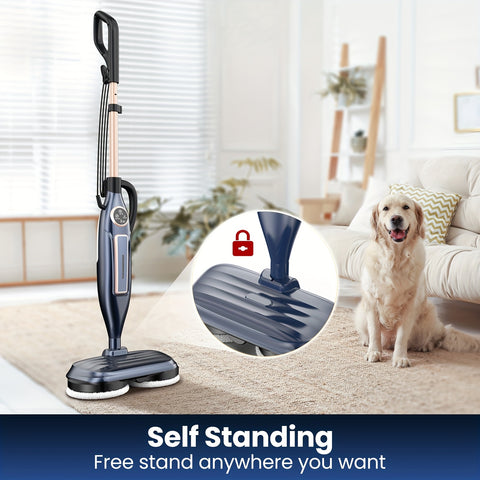 VM6 Steam Mop with Rotating Mop Pads, 10-in-1 Spin Steam Blaster Technology, 3 Steam Modes & LED Headlights for Laminate & Marble Floors, Steam Mops For Floor Cleaning, Floor Cleaning Mop, Swivel Mop, Floor Cleaning Mops, Flat Mops For Floor Cleaning, Spr